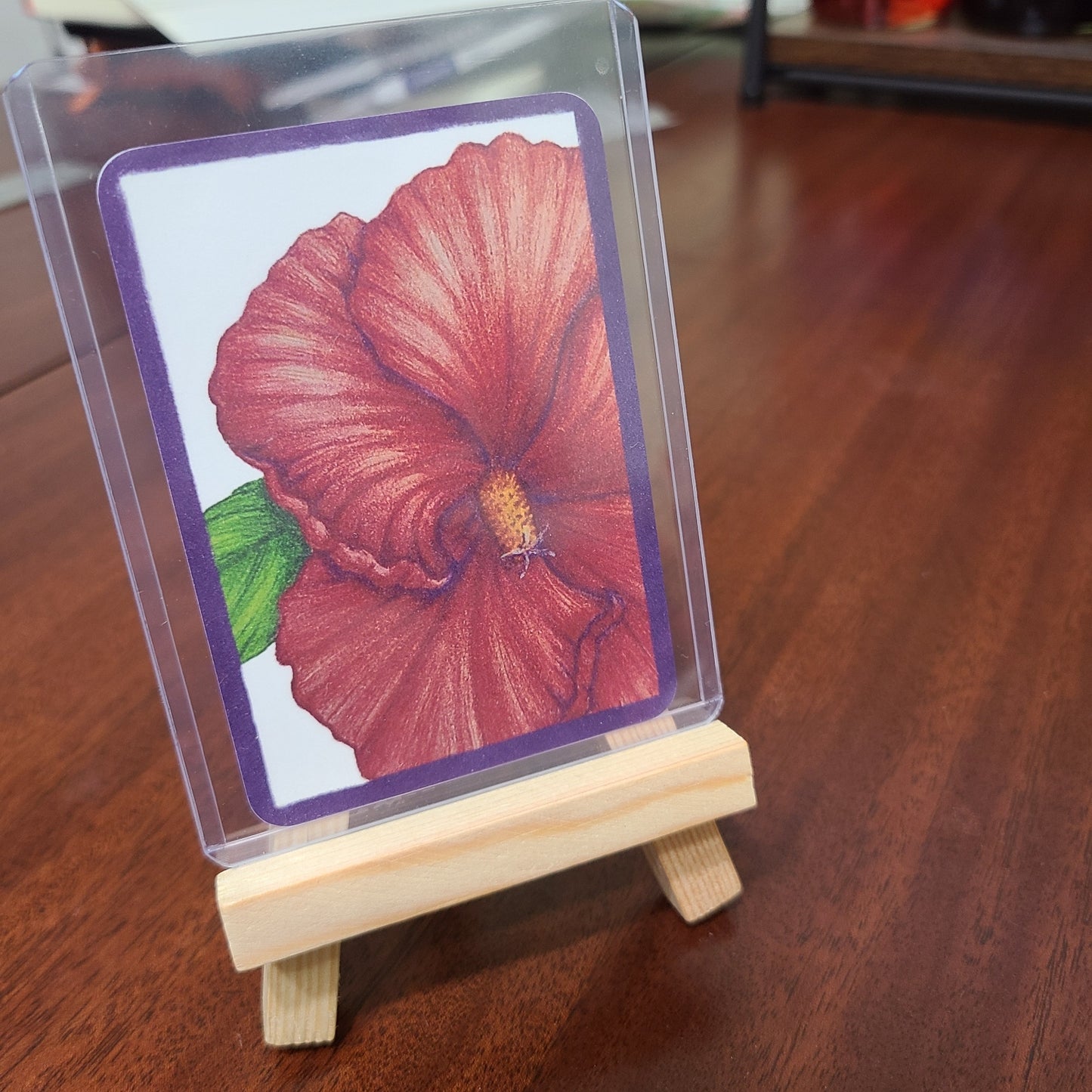 Limited Edition Art Card Print "Pink Hibiscus"