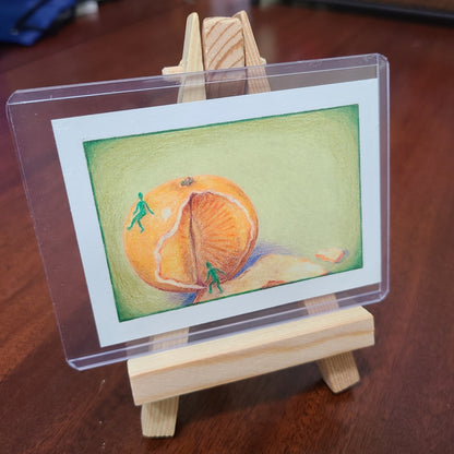 Original Art Card "Little Green Dudes"