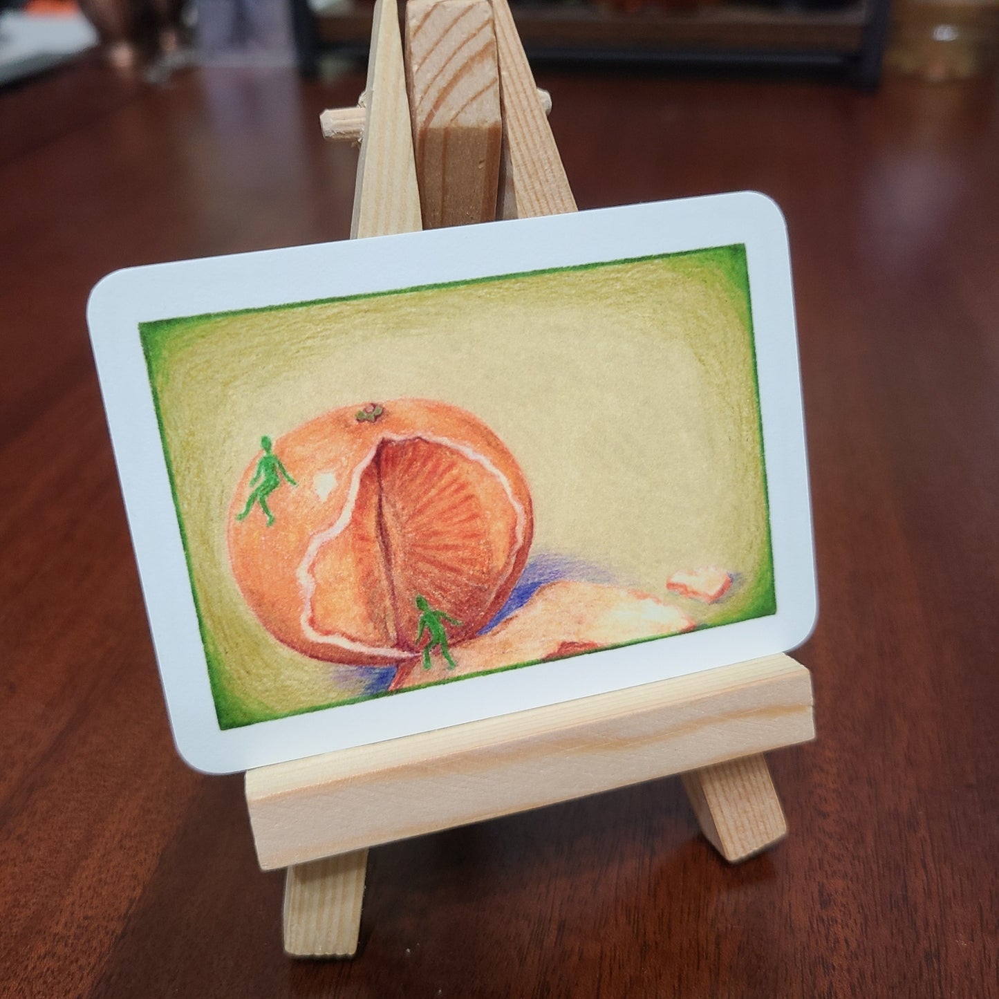 Limited Edition Art Card Print "Little Green Dudes"