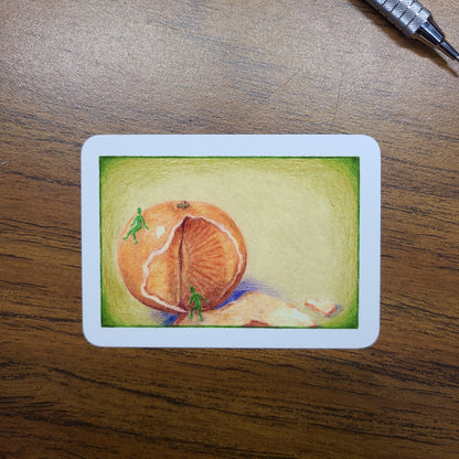 Limited Edition Art Card Print "Little Green Dudes"