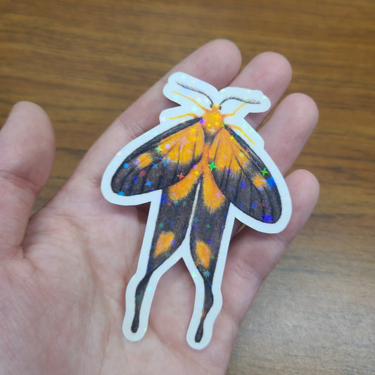 Holographic Sticker Long-tailed Burnet Moth Series